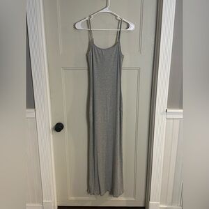 H&M Divided Ribbed Gray Maxi Dress